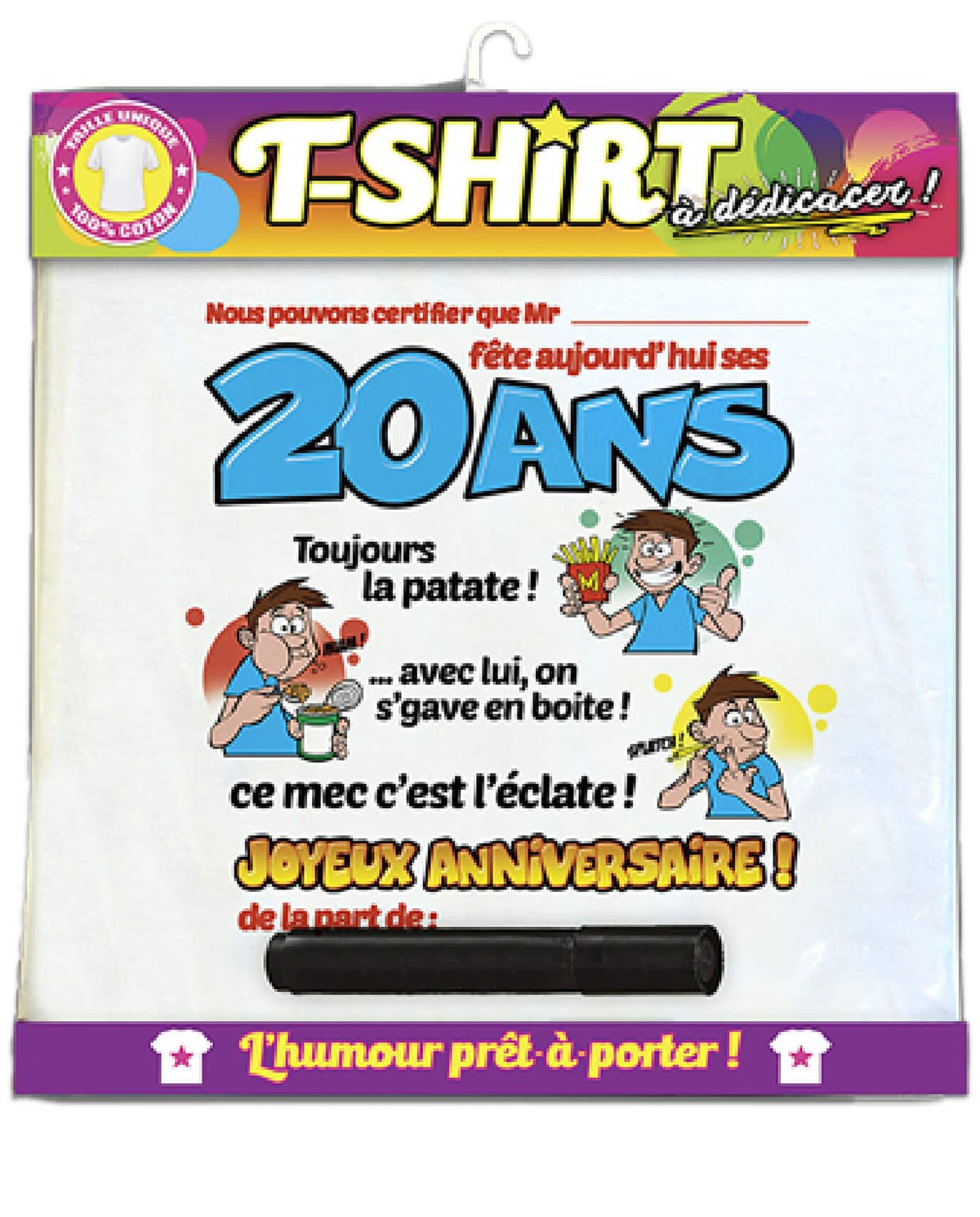 T-Shirt Homme Anniversaire 20 ans